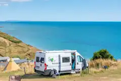 Non Electric Grass Touring Pitches at Eype Beach Holiday Park