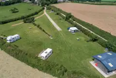 Electric Grass Pitches at Higher Kestle Farm Campsite