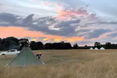 Non Electric Grass Pitches at Yamp Camp Bluebell