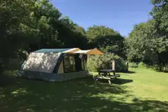 Fully Serviced Grass Tent Pitches at Rhyd y Galen Caravan and Camping Park