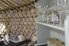 Horse Chestnut yurt equipped with crockery and cutlery