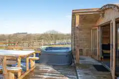 Glamping Cabins with Hot Tub at Cwmllwyd Getaways