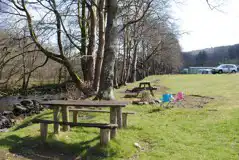 Non Electric Grass Riverbank Pitches at Dolgamedd Holiday Park