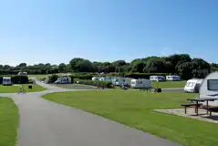 Electric Grass Pitches at Plas Uchaf Caravan and Camping Park