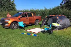Electric Grass Pitches  at Elmwicke Campsite