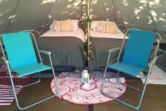 Russet Bell Tent at Hedgerow Cottage and Glamping
