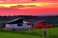 Grass Small Campervan/Roof-Tent upto 5m (Optional Electric) at Spring Field Dark Skies Eco Camp