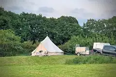 Hilltop Non Electric Grass Pitch at Between Rivers Camping
