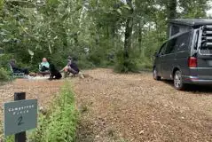 Non Electric Forest Floor Campervan Pitches at Barhams Woodland Camping