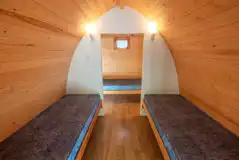 Camping pod (3 person) interior