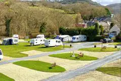 Large Electric Hardstanding Pitches at Wern Mill Caravan Park