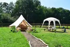 Furnished Bell Tent at Hop Pickers Rural Retreats