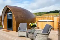 Glamping Pods with Hot Tubs at Peel Farm