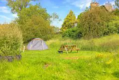 Premium Non Electric Grass Tent Pitches at Moss Howe Farm Campsite