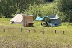 Riverside Jumbo Ensuite Tent Pitches at Worfe Camping