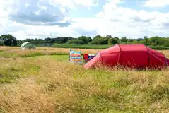 Non electric grass tent pitches