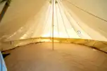 Unfurnished bell tent interior