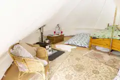 Hideaway bell tent interior