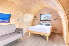 Gold glamping pod interior Gold glamping pod interior
