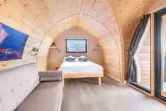 Gold glamping pod interior Gold glamping pod interior