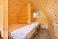 Large Bronze camping pod interior Large Bronze camping pod interior