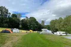 Large grass tent pitches