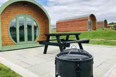 Adults only glamping pod interior 