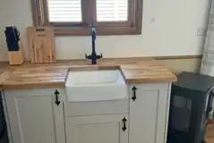Shepherd's hut sink