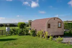 Ensuite glamping pod interior