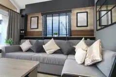 Ensuite Glamping Cabin sofa 