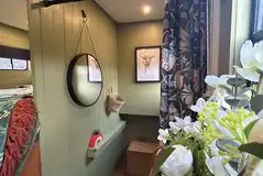 Converted horsebox storage area