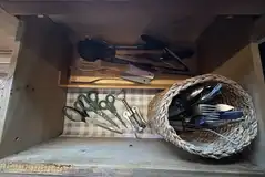 Converted horsebox kitchen equipment