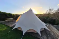 Primrose bell tent with private decking Primrose bell tent with private decking