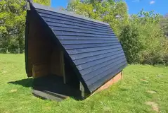 Unfurnished camping pod, sleeping two