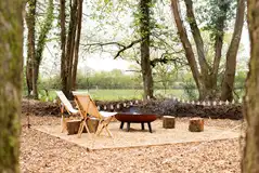 Outdoor fire pit area