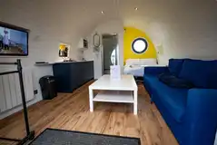 Willow glamping pod with with a double bed and sofa bed Willow glamping pod with with a double bed and sofa bed