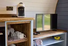 Waters Edge kitchen with a coffee machine