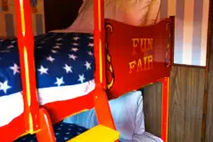 The Showman's Wagon (Lola) single bunk beds with bedding provided The Showman's Wagon (Lola) single bunk beds with bedding provided