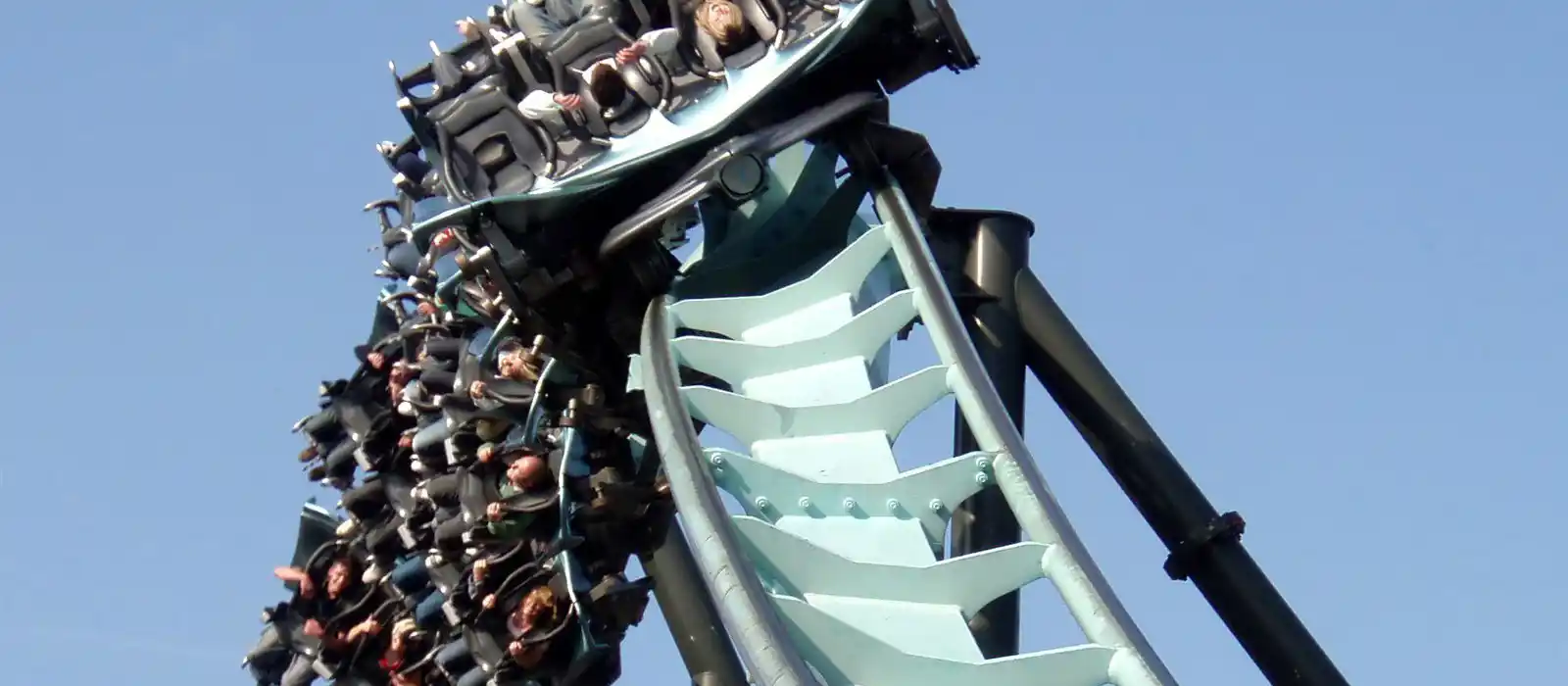 Rollercoaster at a theme park for kids