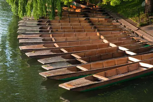 Traditional Cambridge punting boats