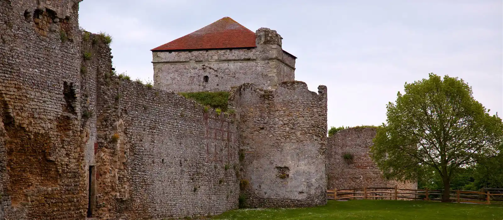 Spooky Porchester Castle in Hampshire