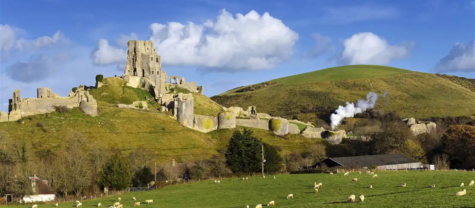 Corfe Castle in Dorset