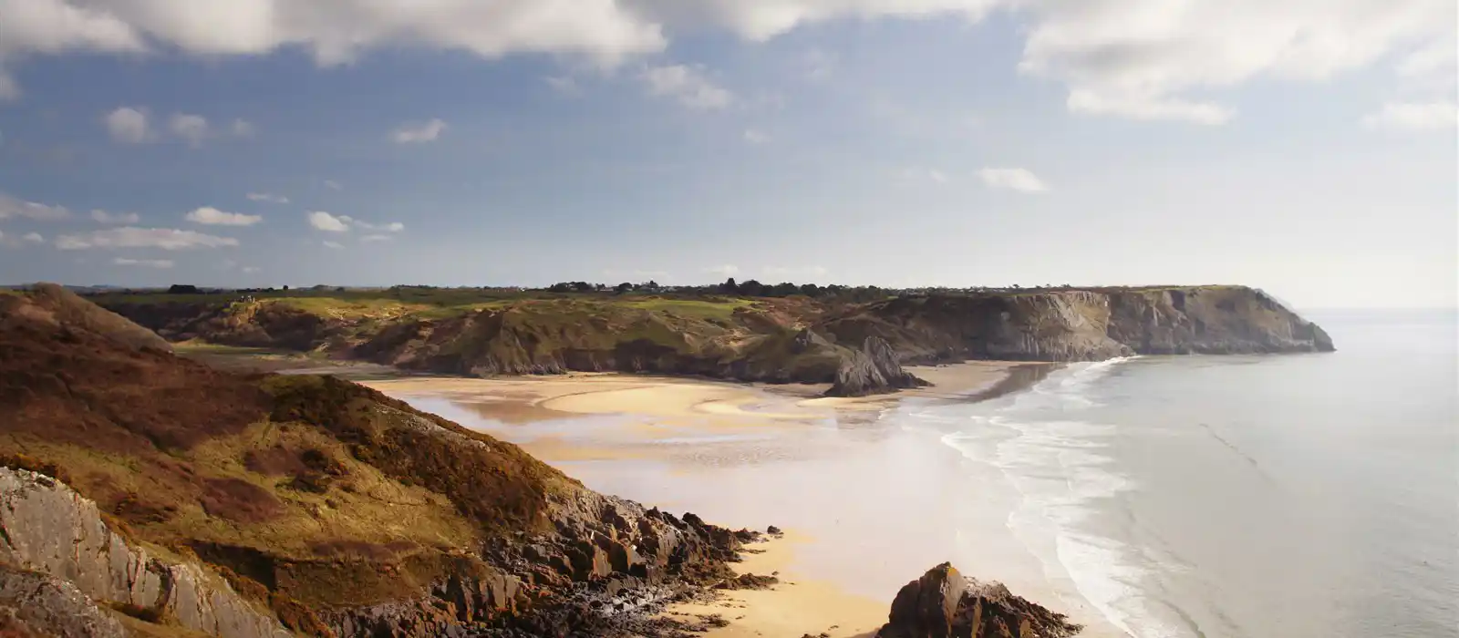 Stunning Three Cliffs Bay in South Wales