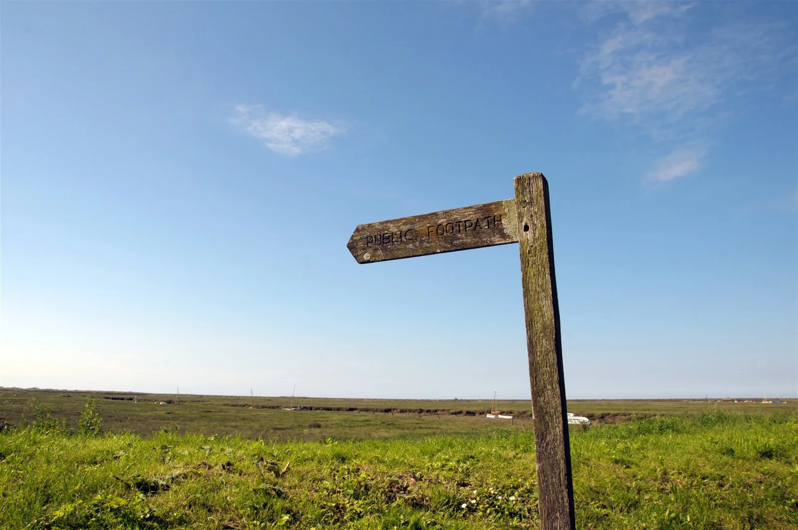 Signpost on the Norfolk Coast Path