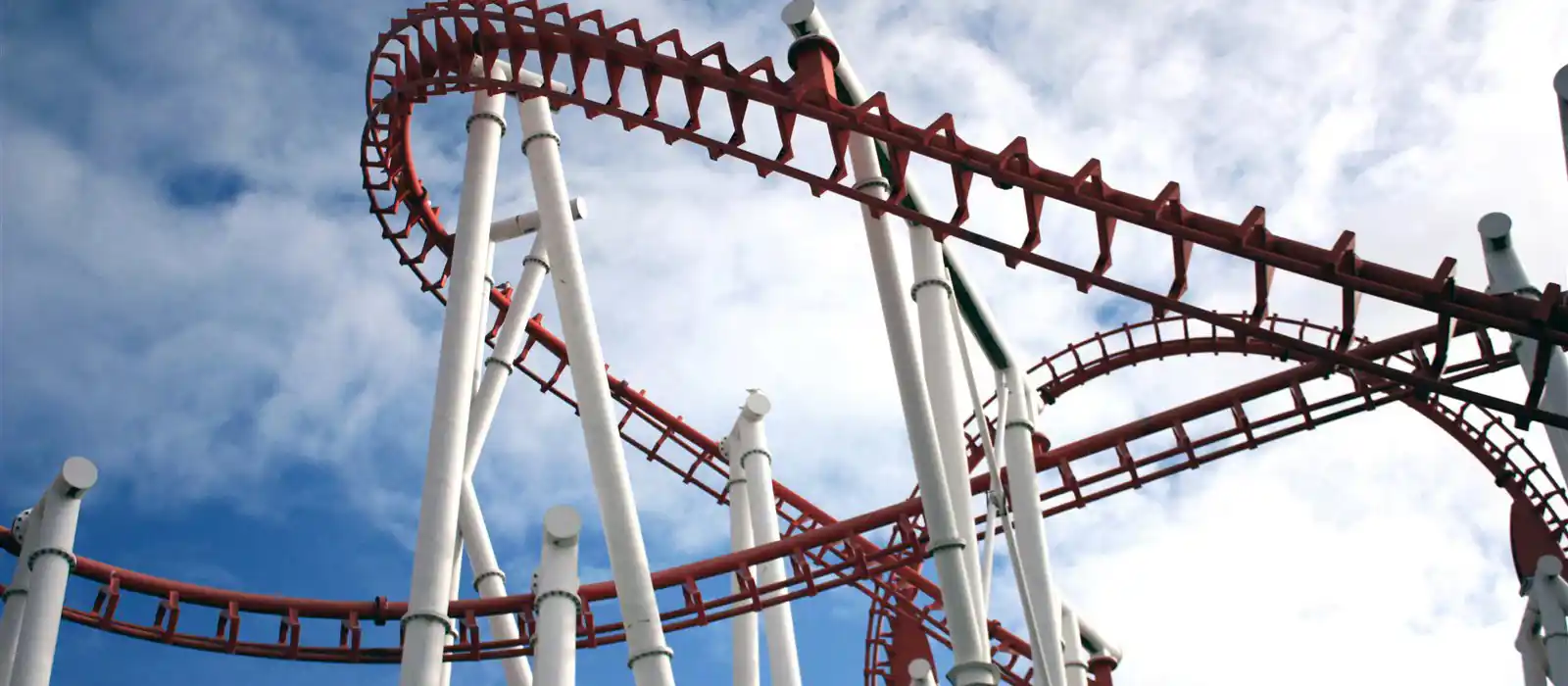 A roller-coaster in a theme park