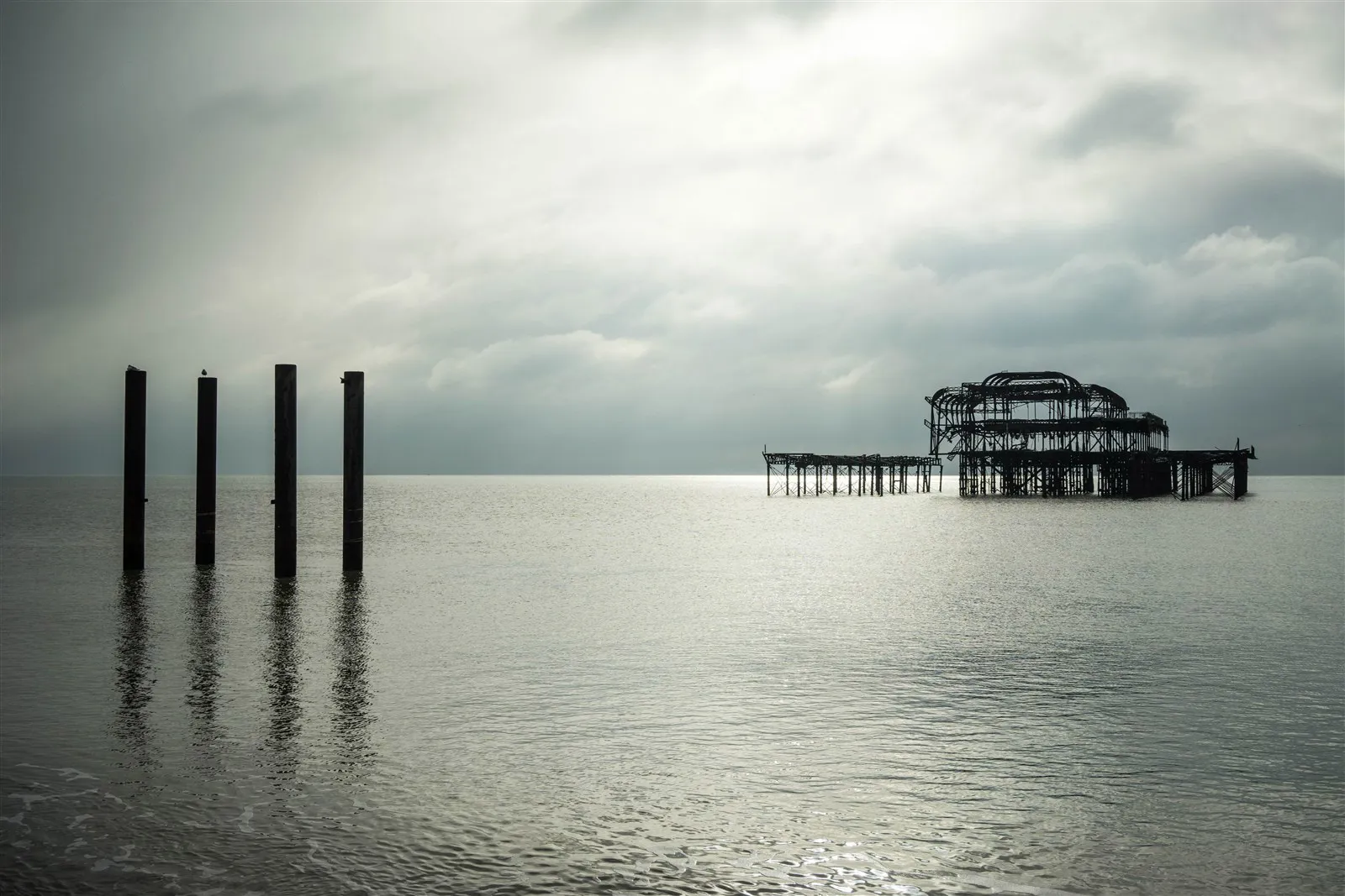 The remains of West Pier, Brighton