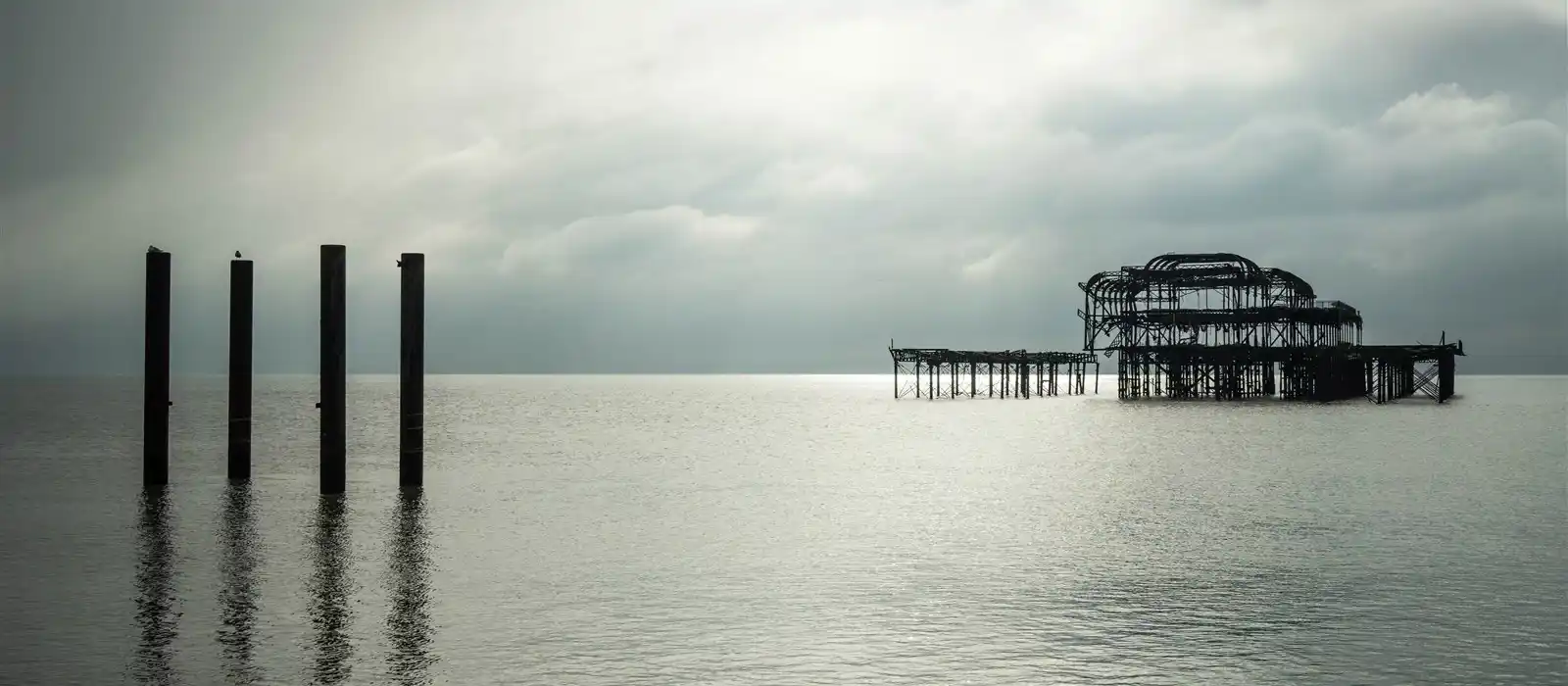 The remains of West Pier, Brighton