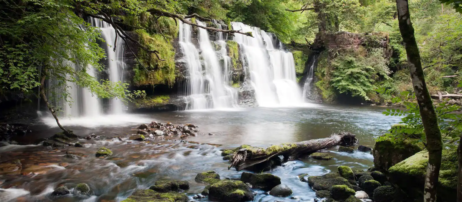 A waterfall on the Melte River in the Brecon Beacons