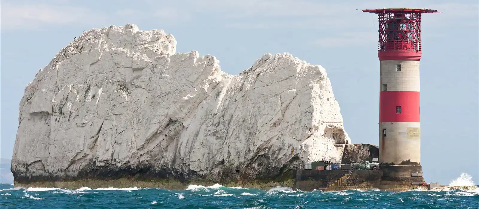 The Lighthouse at the end of the Needles on the Isle of Wight