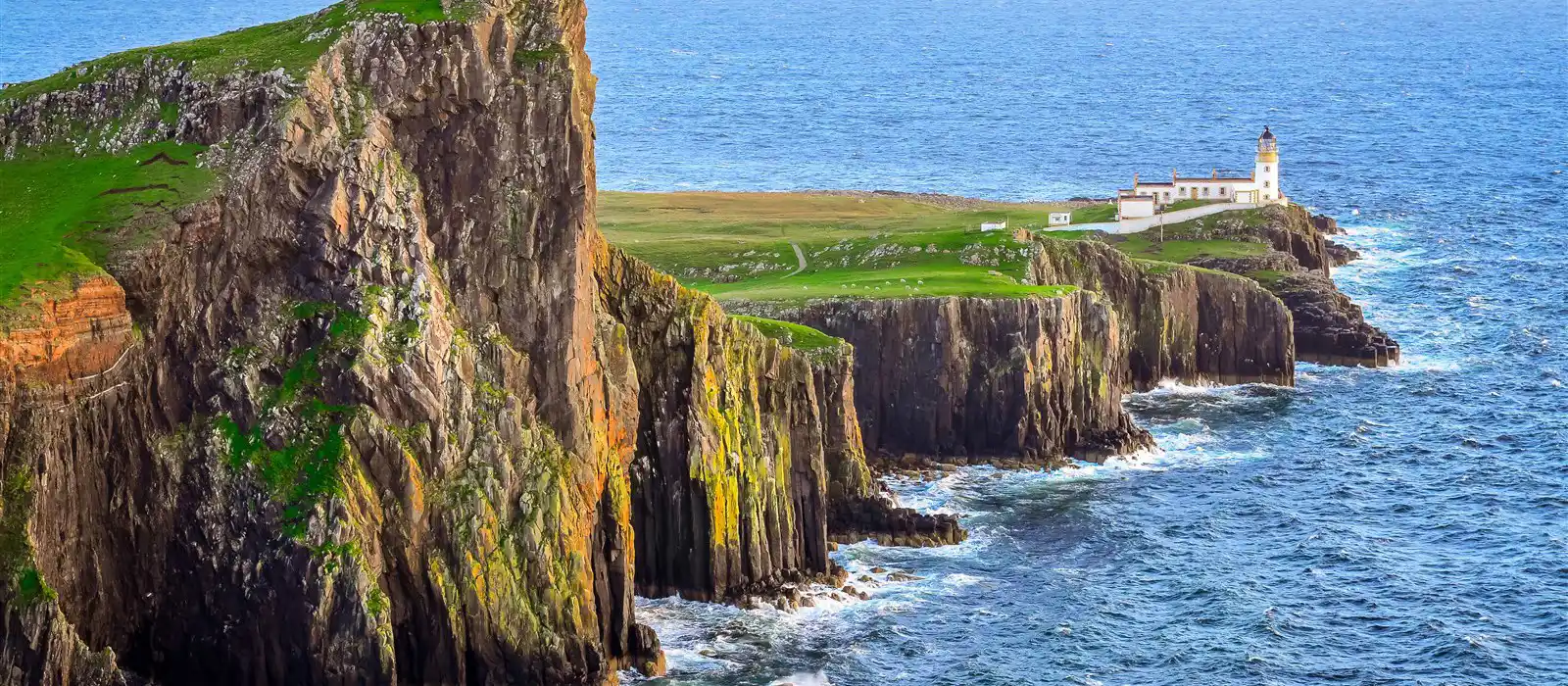 Neist Point Lighthouse on the Isle of Skye in Scotland